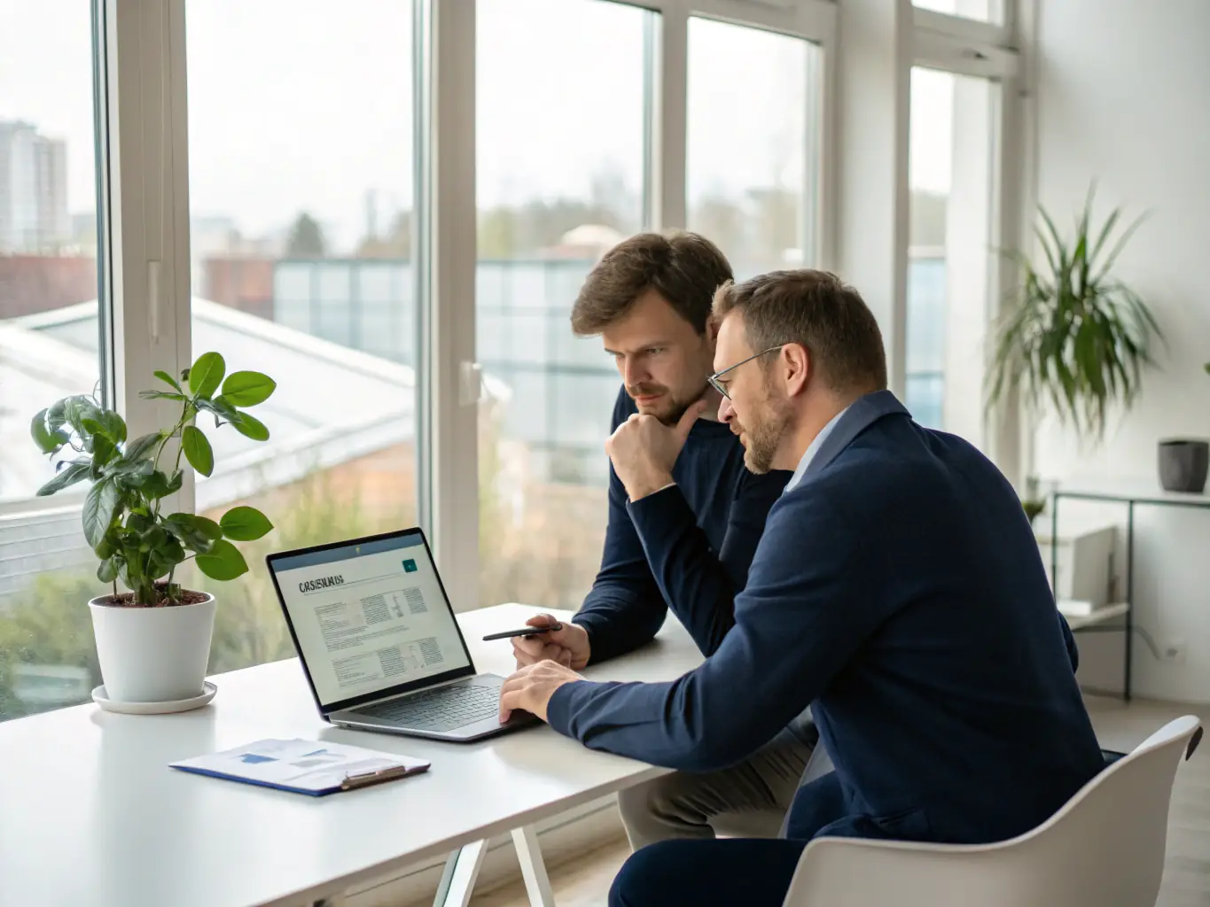 A consultant working with a client on IBM Sterling OMS, highlighting Rohkus's specialized consulting services.